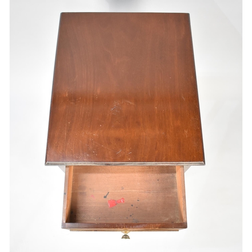 118 - An Edwardian Rectangular Topped Mahogany Occasional Table with Single Drawer on Tapering Square Supp... 