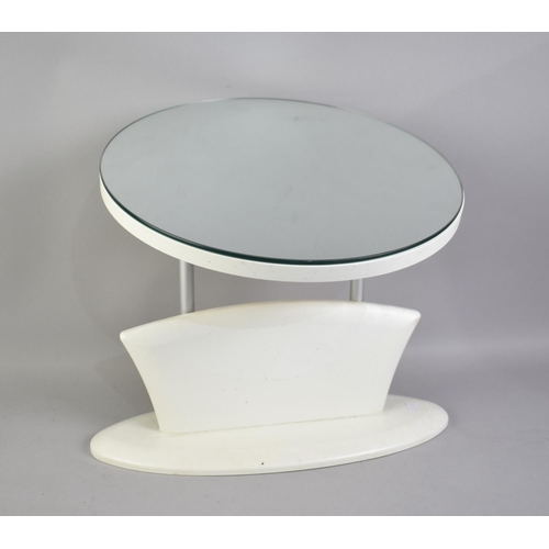 197 - A 1970s Circular Swing Dressing Table Mirror, Glass 34.5cms Diameter