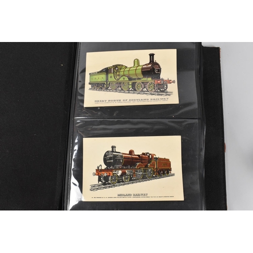 228 - A Collection of Railway Locomotive Postcards and a Reproduction American Cast Iron Towing Truck Toy