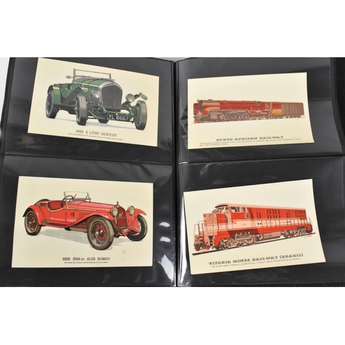 228 - A Collection of Railway Locomotive Postcards and a Reproduction American Cast Iron Towing Truck Toy