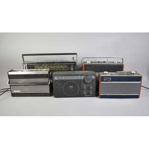 254 - A Collection of Various Vintage Radios by Roberts, Hacker, Grundig Etc