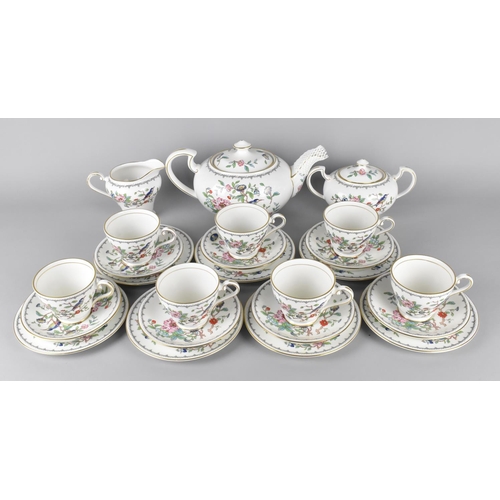 293 - An Aynsley Pembroke Tea Set for Seven to Comprise Cups, Saucers, Side Plates, Cake Plates, Teapot, M... 