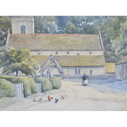 330 - A Framed Watercolour, Rural Village Scene, Betchworth, Surrey, Signed A Wall, Subject 35x24.5cm