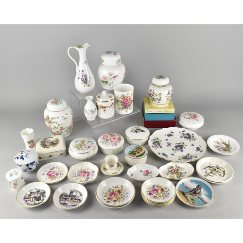 355 - A Collection of Various Ceramics to Comprise Coalport, Aynsley and Villeroy and Boch Lidded Pots, Ro... 