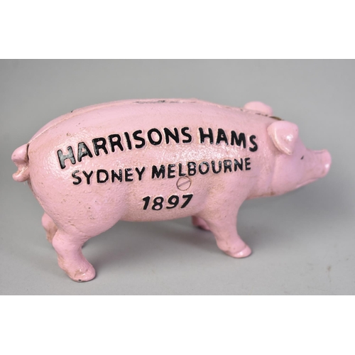 38 - A Reproduction Cold Painted Australian Novelty Money Bank in the Form of a Pig Advertising 