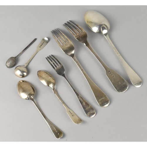 401 - A Collection of Various Silver Flatware to Include Georgian and Victorian Examples, 314g