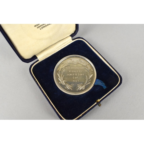 403 - A Silver Medallion by Mappin & Webb for The Royal Welsh Agricultural Society, Presented to S.H. Broo... 