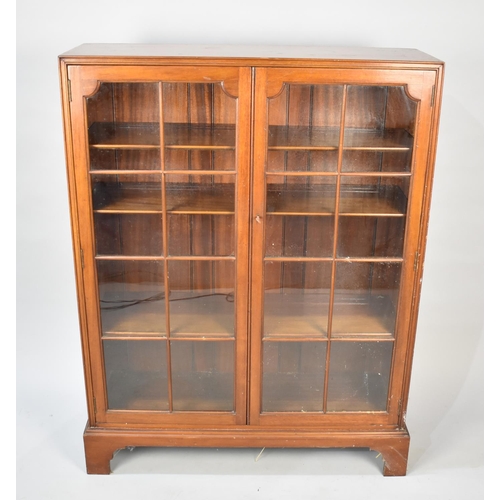 505 - An Edwardian Mahogany Glazed Bookcase/Cabinet, 81cms Wide