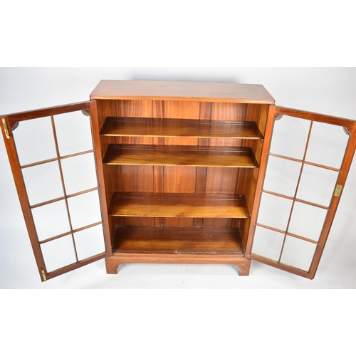 505 - An Edwardian Mahogany Glazed Bookcase/Cabinet, 81cms Wide