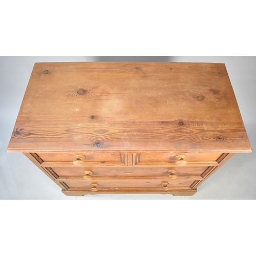 524 - A Modern Pine Chest of Two Short and Two Long Drawers, 91cms Wide