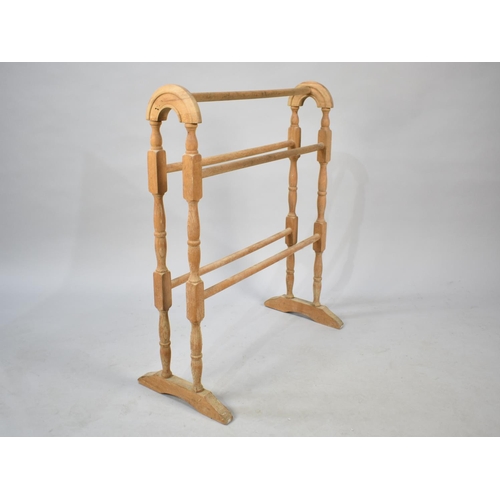 526 - A Stripped Victorian Style Towel Rail, 62cms Wide