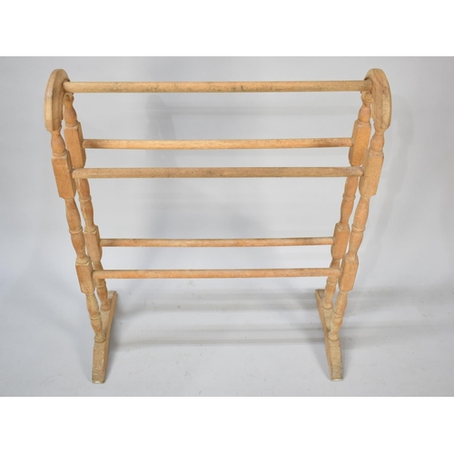 526 - A Stripped Victorian Style Towel Rail, 62cms Wide