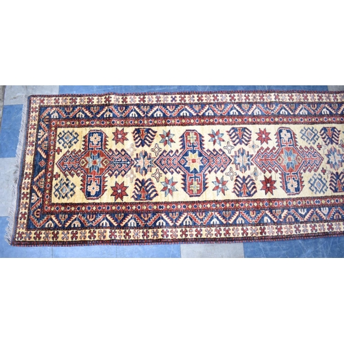 530 - A Patterned Woollen Runner, 277x80cms