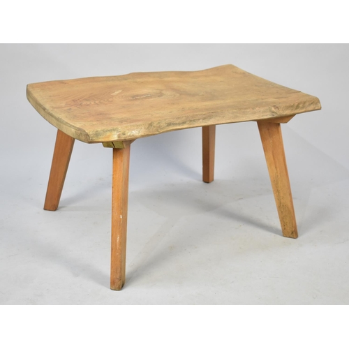 537 - A Rustic Elm Top Coffee Table, 60x43cms