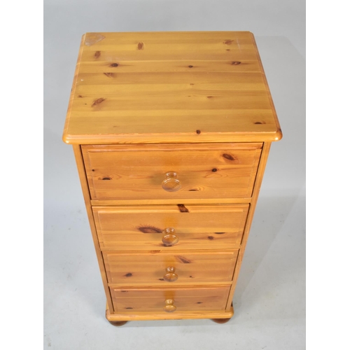 539 - A Modern Pine Chest of Four Drawers, 45cms Wide