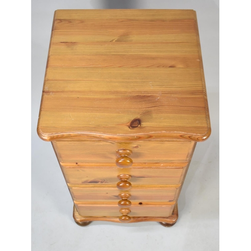 540 - A Modern Pine Chest of Four Long Drawers, 41cms Wide