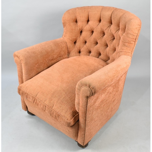 547 - A Late 20th Century Button Upholstered Armchair