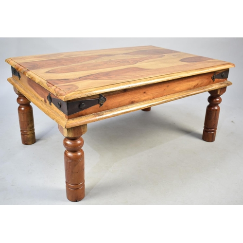 548 - A Far Eastern Rectangular Hardwood Coffee Table, 89cms by 60cms