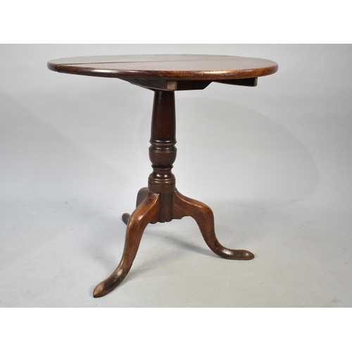 551 - A 19th Century Circular Snap Top Tripod Table, 65cms Diameter