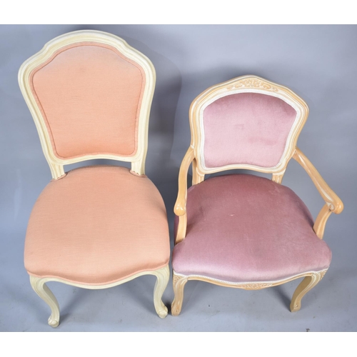 559 - Two Modern Salon Style Upholstered Side Chairs