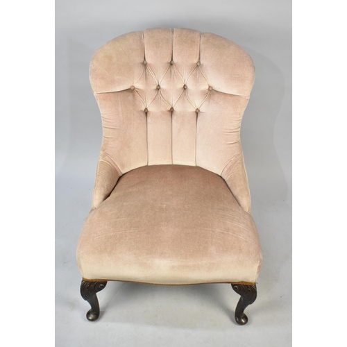 560 - A 20th Century Button Upholstered Ladies Nursing Chair