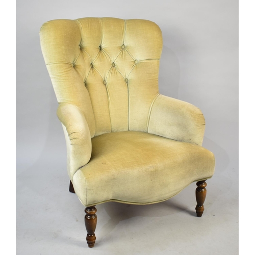 562 - A Mid 20th Century Button Upholstered Ladies Armchair