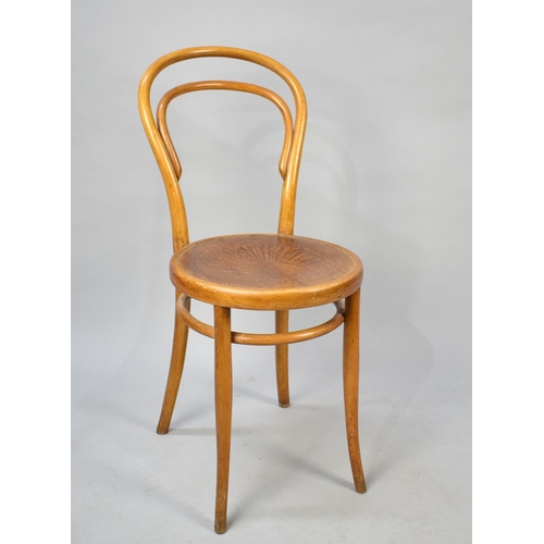 564 - A Mid 20th Century Circular Seated Bentwood Side Chair