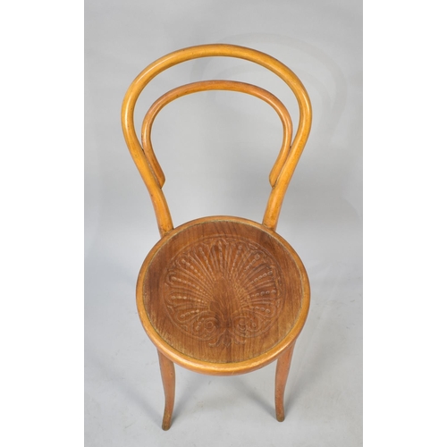 564 - A Mid 20th Century Circular Seated Bentwood Side Chair