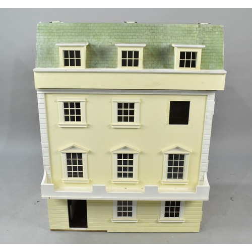 567 - A Late 20th Century Large and Tall Four Story Dolls Townhouse, No Furniture, 59cms wide