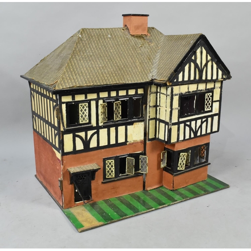 568 - A Vintage Half Timbered Dolls House with Some Furniture, Condition Issues, 66cms Wide