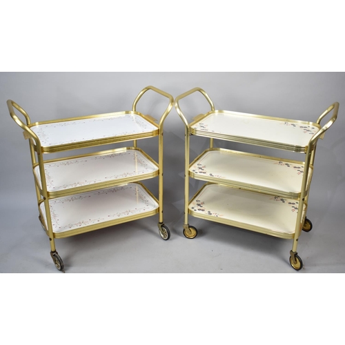 575 - Two Mid/Late 20th Century Three Tier Tea Trolleys