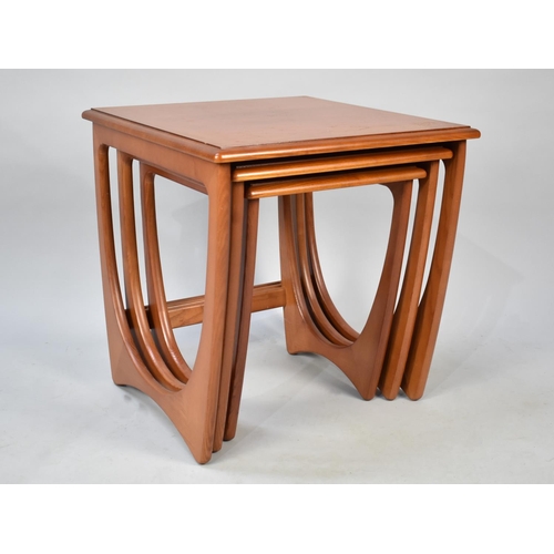 580 - A G-plan Nest of Three Square Tables, 50cms Square