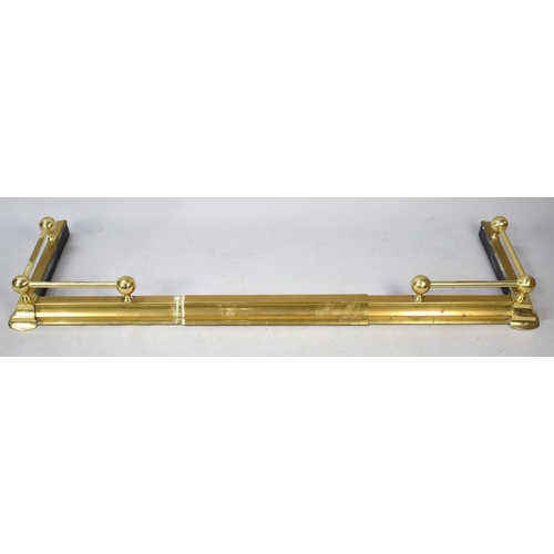 582 - A Modern Extending Brass Fire Kerb