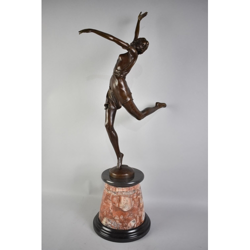 71 - A Reproduction Bronze Art Deco Figure of a Dancing Maiden After Bruno Zach, Signed and with Foundry ... 