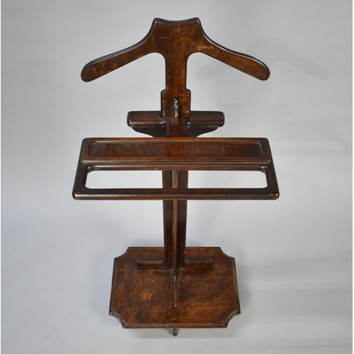 73 - An Edwardian Mahogany Gentleman's Clothes or Suit Stand by JA Launder