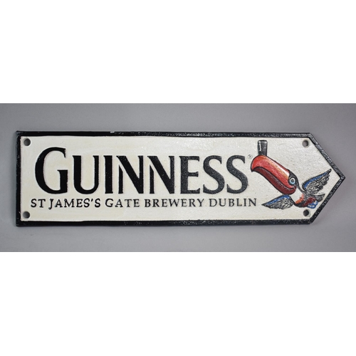 102 - A Reproduction Cast Metal Pointer Sign for Guinness Brewery, 38cms Long