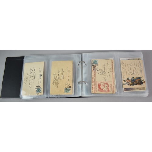 135 - A Ringbinder Containing Nine WWI silk Postcards, Nestle's Swiss Milk Advertising Postcards, Spillers... 