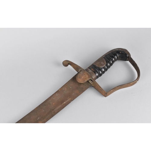 156 - A Late 19th/Early 20th Century Indian Curved Blade Sword with Rounded Tip