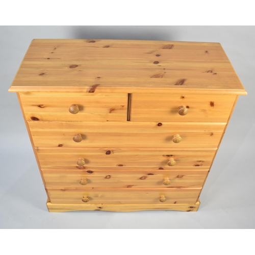 175 - A Modern Pine Chest of Two Short and Three Long Drawers, 89cms Wide