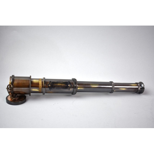 36 - A Reproduction Three Drawer Telescope as was Made by Dolland, London 14.5cms Long When Closed