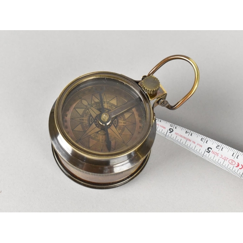 46 - A Combination Reproduction Compass and Tape Measure, The Back Plate Inscribed 