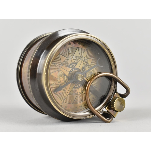 46 - A Combination Reproduction Compass and Tape Measure, The Back Plate Inscribed 