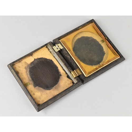 50 - A Victorian Daguerreotype Case, Front Panel Decoration in Relief with Mother and Child, Condition Is... 