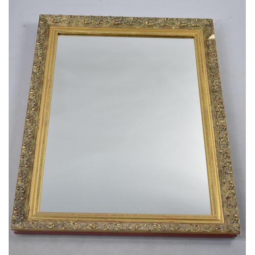 585 - A Modern Gilt Framed Rectangular Wall Mirror, 77x55cms