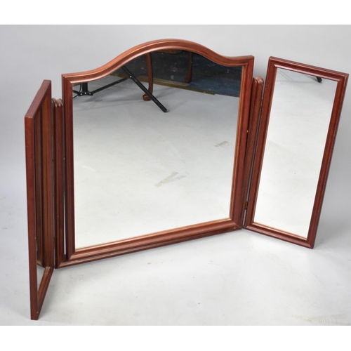 587 - A Mid 20th Century Triple Dressing Table Mirror, 61cms High