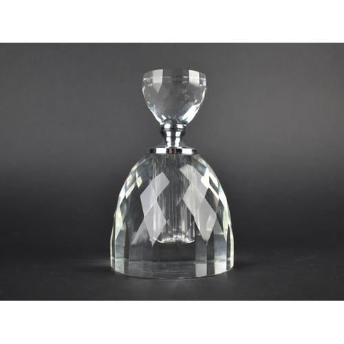 73 - An Art Deco Style Perfume Bottle with Screw Off Top, 14cms High