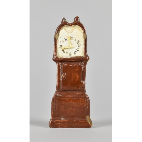 86 - A Rare Staffordshire Pearlware Longcase Clock, Early 19th Century, Brown Glaze and Spongeware Decora... 