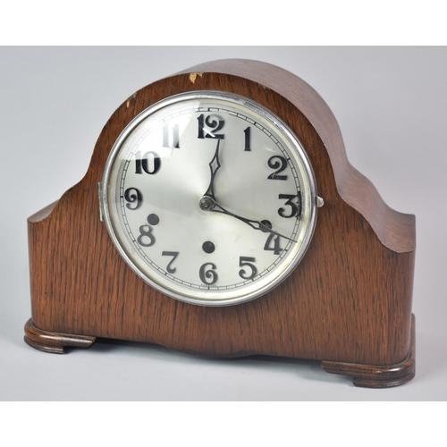 89 - An Oak Mantel Clock