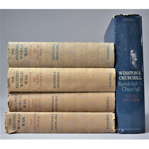 201 - A Set of Four Volumes of The Second World War by Winston Churchill Published by Cassell, Complete wi... 