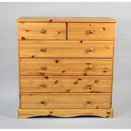 518 - A Modern Pine Chest of Two Short and Three Long Drawers, 89cms Wide